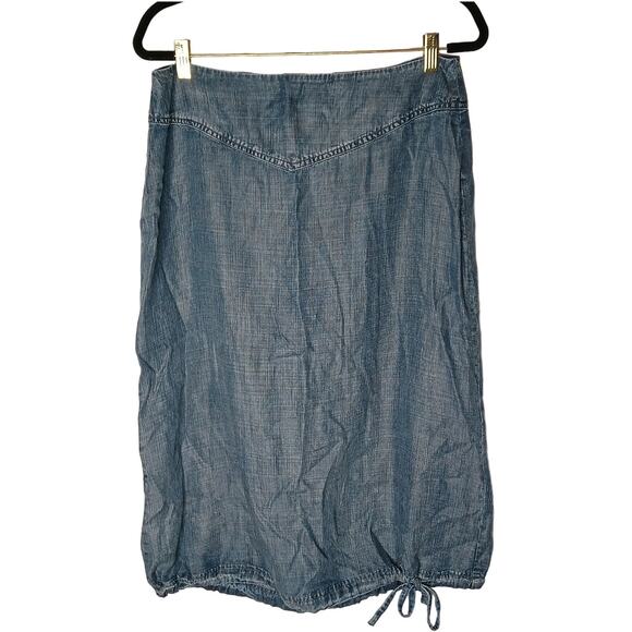 Standards & Practices Adjustable Hem Skirt Modern Women's Denim Tencel Large - Picture 1 of 9